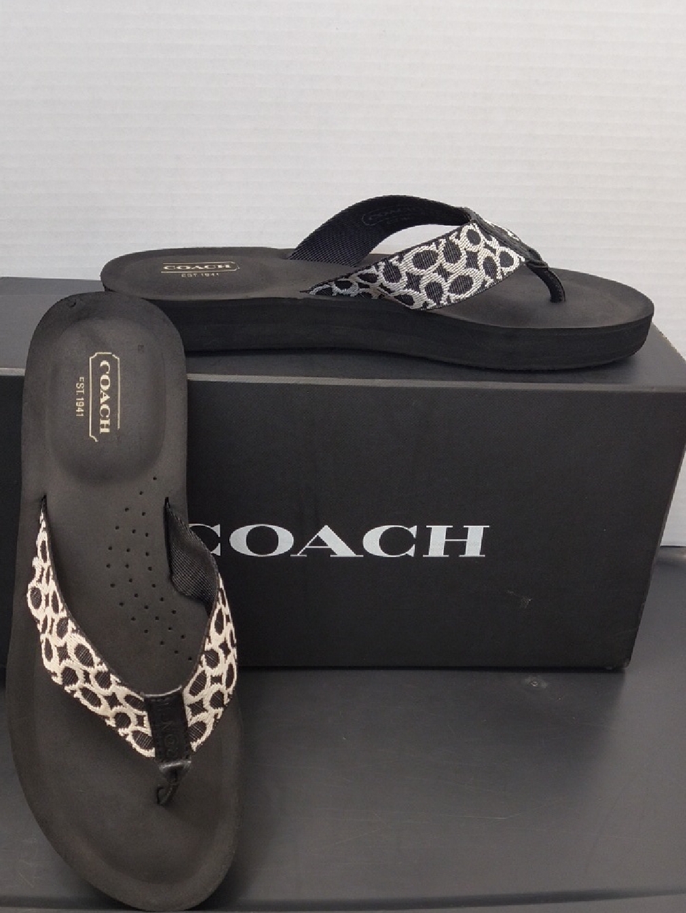 Coach Jessalyn Wedge Thong Flip Flop Sandals